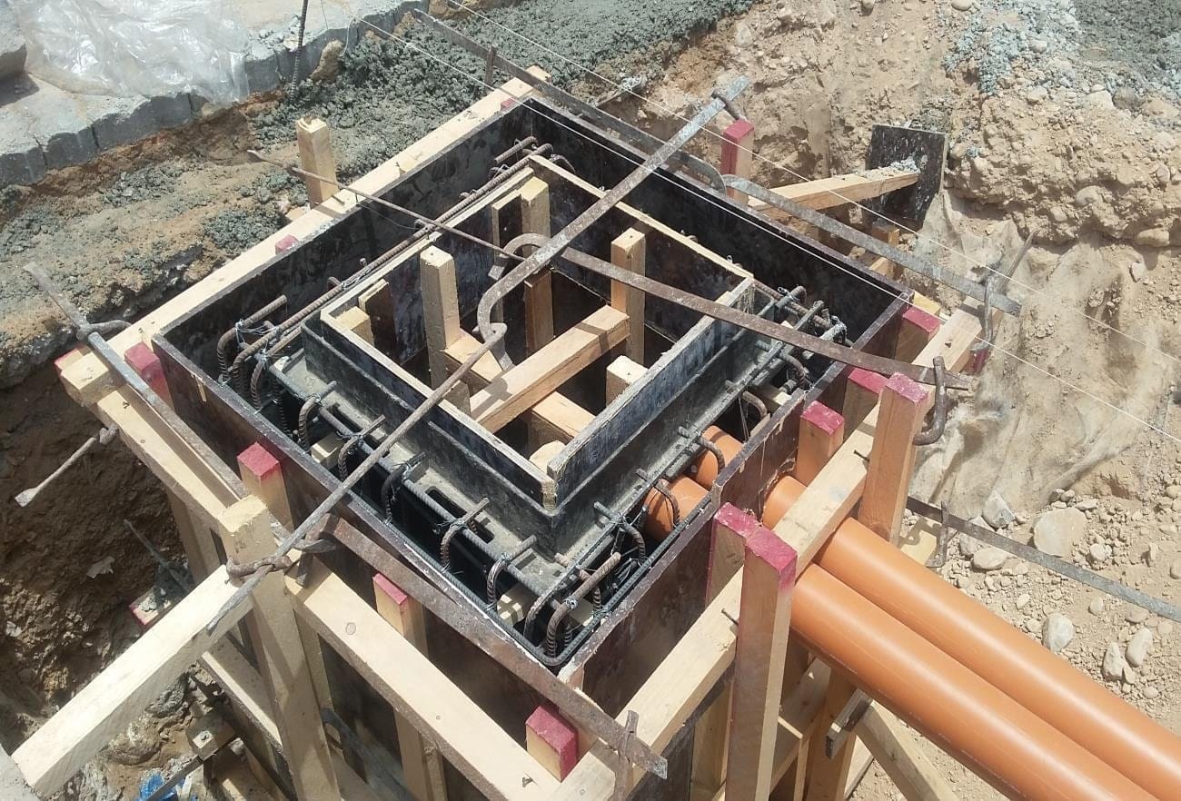 Timber formwork for a small foundation