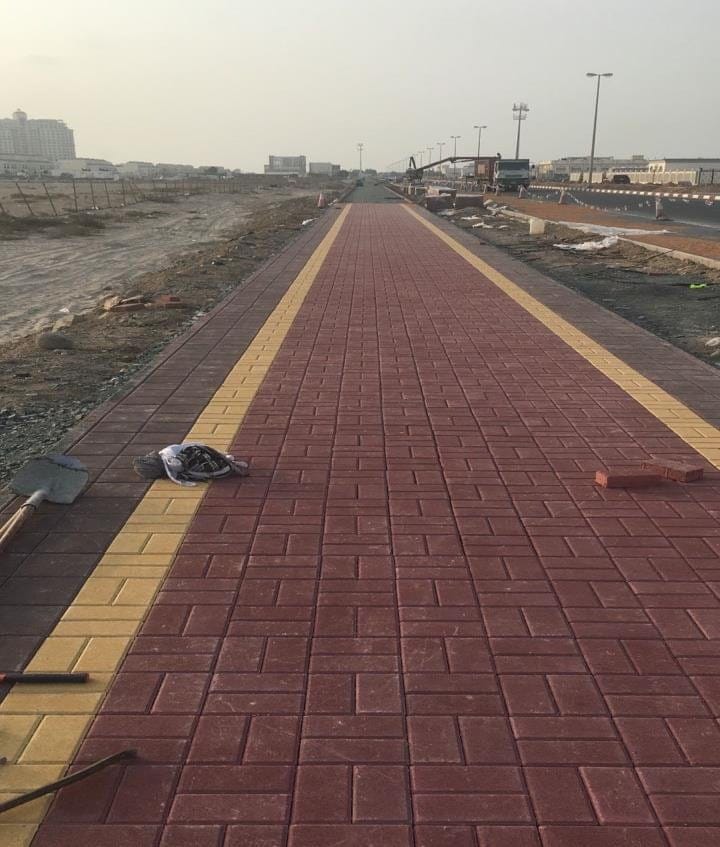 Red interlock footpath