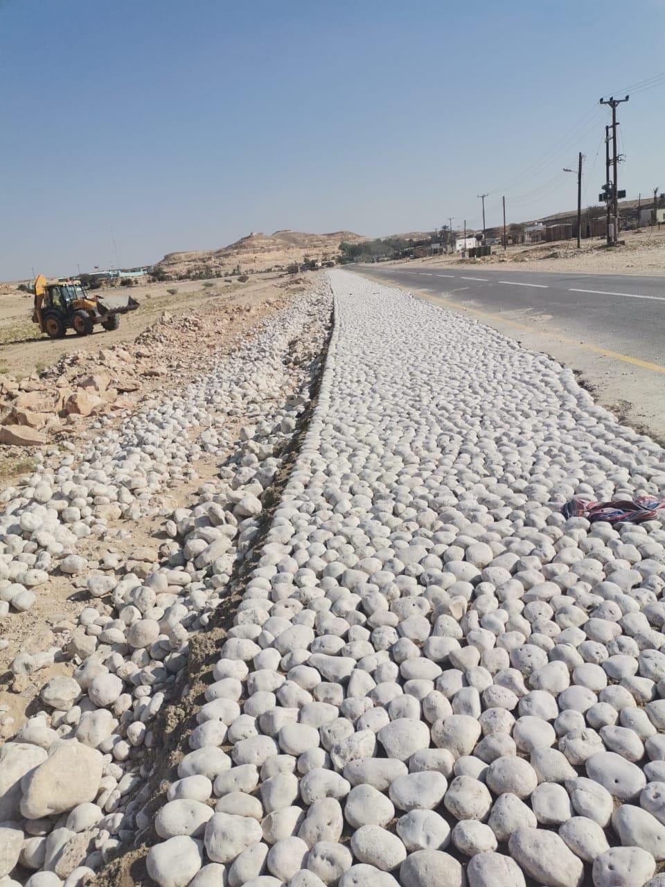Long mortared riprap channel